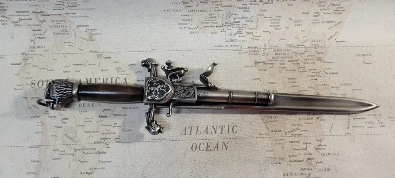 18th Century Aged German Pirates Dagger Antique Reproduction Flintlock Non-firing With Optional Sheath - Etsy