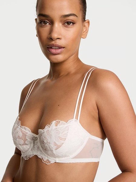Wicked Unlined Frou Frou Embroidery Balconette Bra