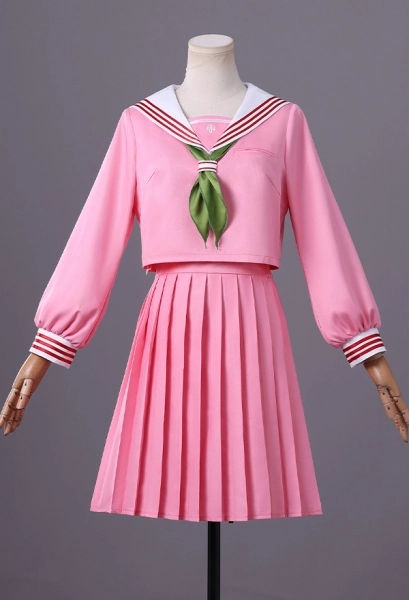 Silent Hill F Shimizu Hinako Pink JK Uniform Set Top and Skirt with Bow Tie and Socks