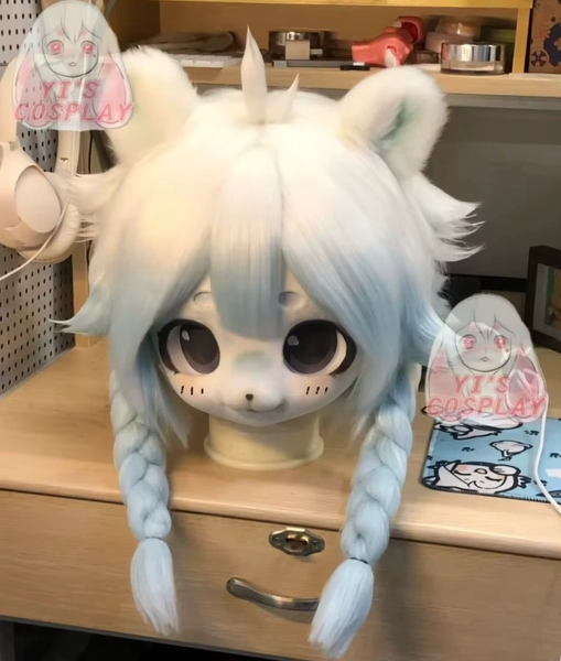 Yis cosplay Custom Furry head Kigurumi Head Cosplay Kemono Fursuit Handmade Headsets Beast Customized Fursuit Kemono Head - AliExpress 200000532