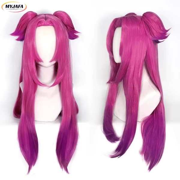 LOL Heartsteel Alune Cosplay perruque dégradé longue deux clips queues de cheval résistant à la chaleur cheveux synthétiques Anime Cosplay perruques + bonnet de perruque - AliExpress 