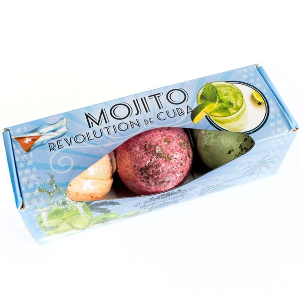 Set of Three Mojito Bath Bombs: Refreshing & Fun