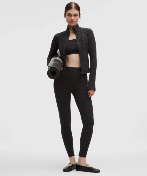 lululemon Align™ High-Rise Pant 25" *Flocked - Polka Flock Black - 10