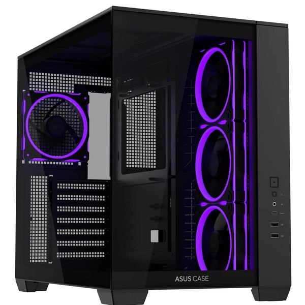 Asus A32 Plus ARGB Dual-Chamber Gaming Case - Black