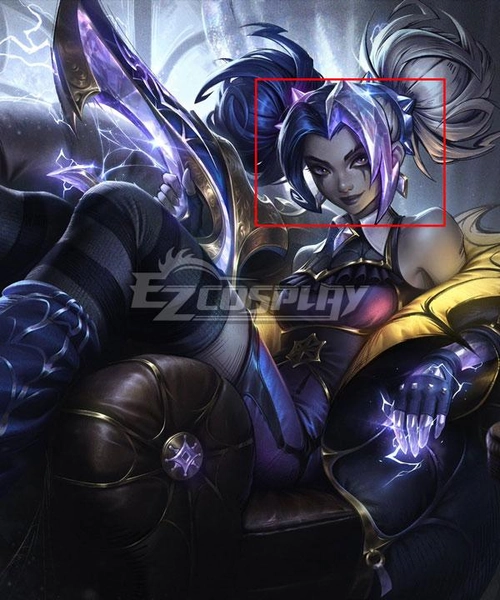 League of Legends LOL Prestige Fright Night Zeri Blue White Cosplay Wig