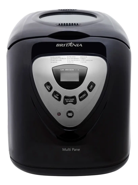Panificadora Multipane 12 Programações Com Função Timer e Antiaderente Potência de 550 W Cor Preto Britânia