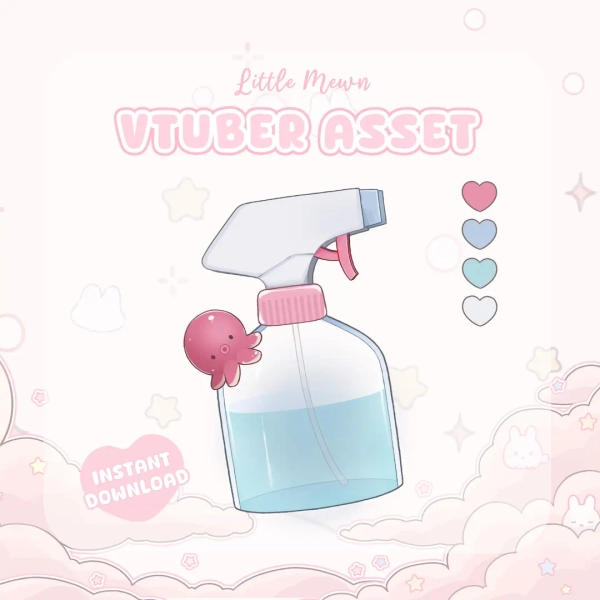 Vtuber Asset | Octopus Spray Bottle | Vtube Studio - Etsy Malaysia