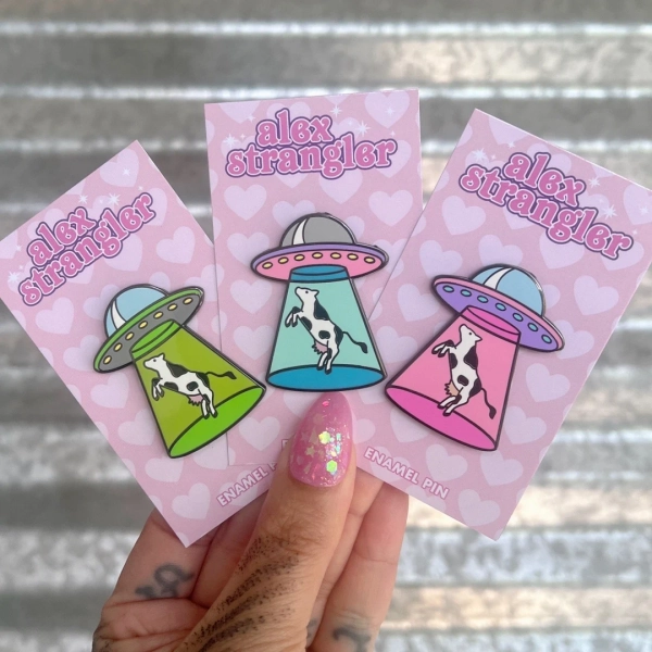 Cow Abduction - Enamel Pin - Etsy