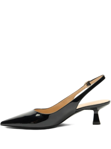 Stuart Weitzman 35mm Sculpt patent-leather slingback pumps | 35