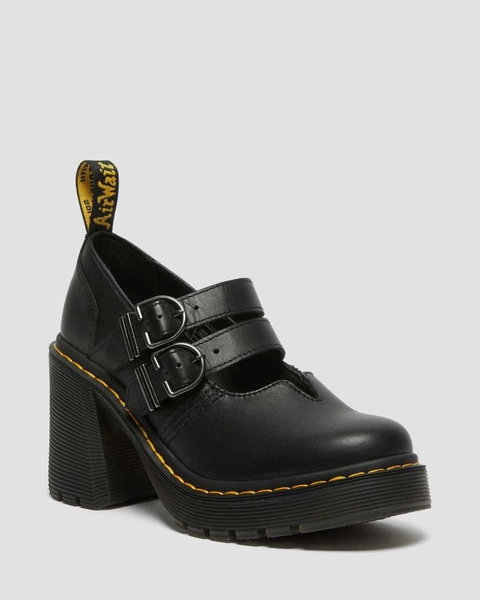 SIZE 8 DR MARTENS Eviee Sendal Leather Heeled Shoes
