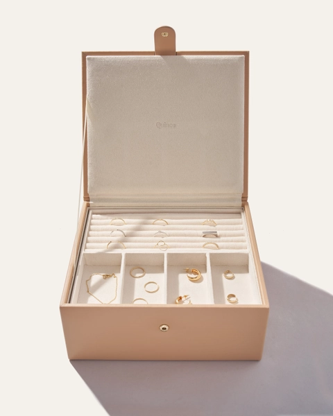 Leather Jewelry Box in Black