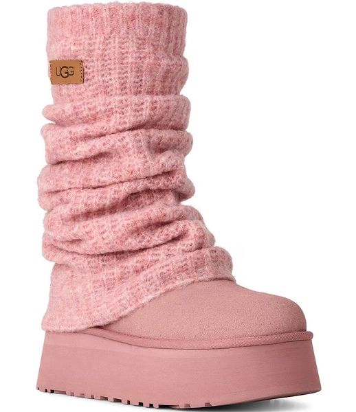UGG Classic Mini Dipper Legwarmer Suede Platform Booties