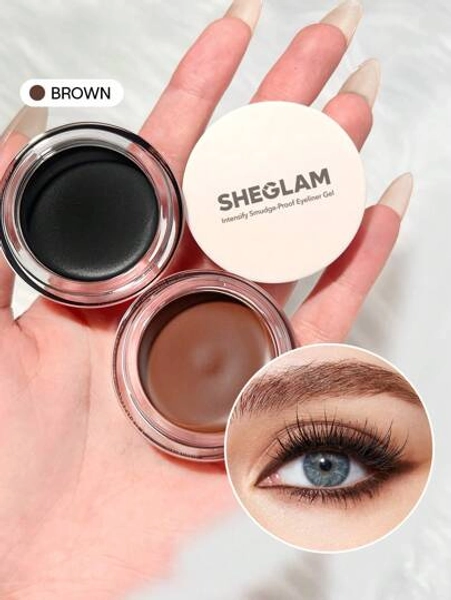 SHEGLAM Intensify Smudge-Proof Eyeliner Gel-Brown 3 Colors Waterproof Long-Lasting Matte Eyeliner Gel Waterproof And Sweat-Proof No Smudge Evenly Pigmented Multi-Use Smooth High Pigment Eye Make Upbrown Eyeliner Kohl,Kajal,Henna Brand Beauty Makeup Face Paint Cosmetic For Women Girls Perfect For Winter Spring Ideal For Y2K Fancy Fashion Suitable For Birthday Gift Party Ready Best Color