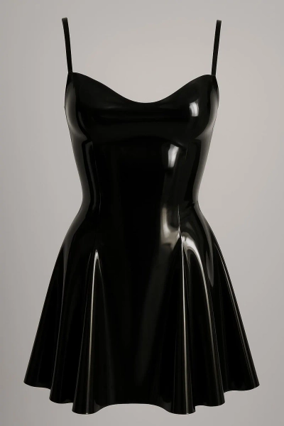 Latex Mini Slip Dress