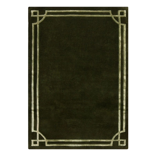 Tmavě zelený ručně tkaný vlněný koberec 200x290 cm Gatsby – Flair Rugs