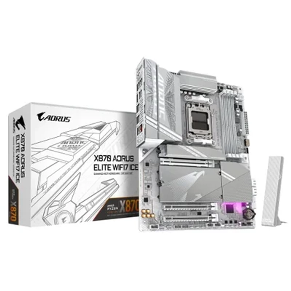 Placa Mãe Gigabyte X870 Aorus Elite Ice Wifi 7 Am5 4xDDR5 Chipset X870 Atx