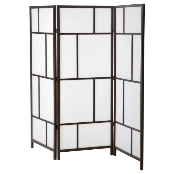 RISÖR Room divider - white/black 216x185 cm