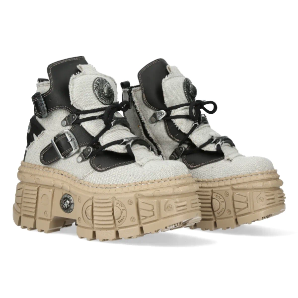 Chaussures vegan Beige, Noir New Rock M-WALL052-V3 - New Rock Paris