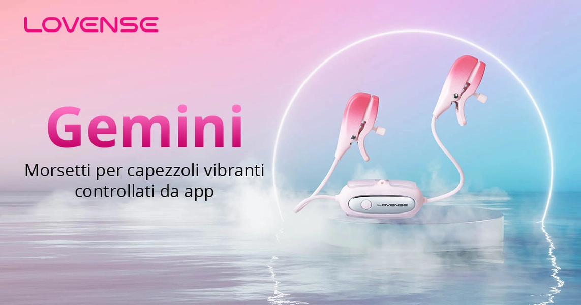 Lovense® Gemini: stimolatori per capezzoli vibranti controllati da app con clip! Vivi un piacere di livello superiore!