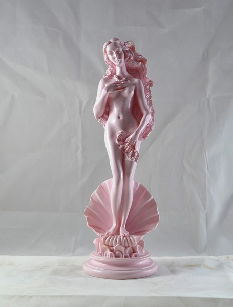 Rising Venus Greek Goddess Aphrodite Statue Pink 10 inch 26 cm