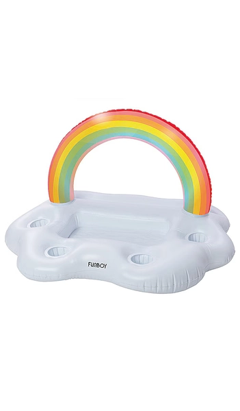 FUNBOY Rainbow Cloud Inflatable Floating Bar in Multi.