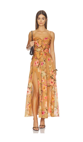 Mahon Tie Front Midi Dress
