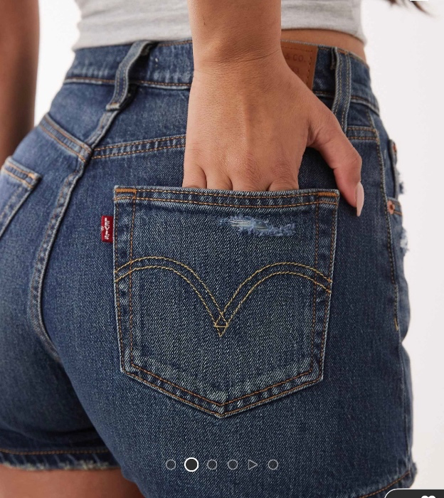 Levi's 501 hourglass denim shorts in dark blue