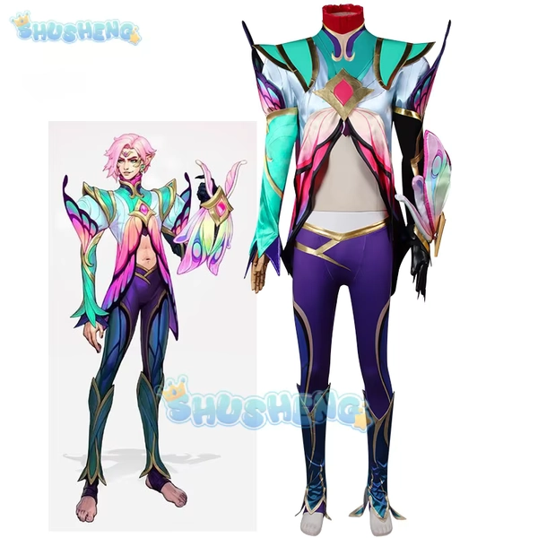 Traje de cosplay de anime de League of Legends Ezreal Flower Fairy cos, juego de ropa