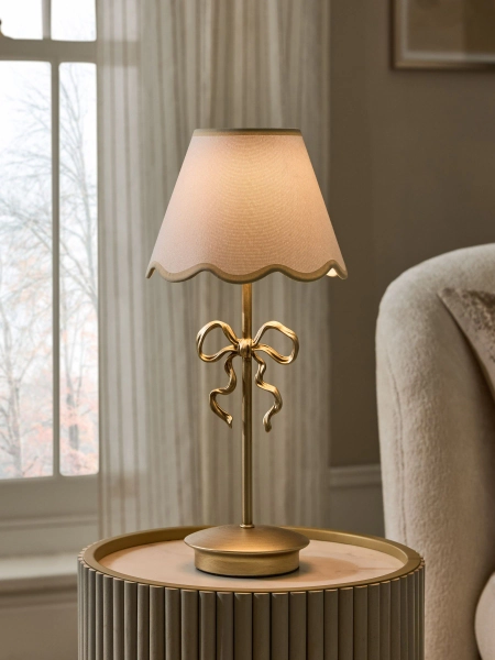 Brass Bow Rechargeable Wireless Table Lamp