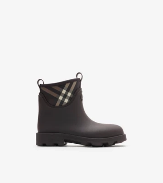 Rubber Marsh Stamp Low Boots in Brown/mahogany brown - Women | Burberry® Official