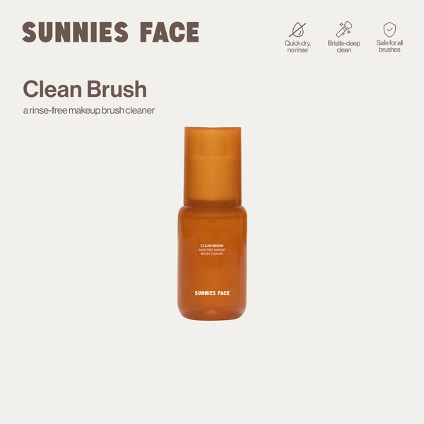 Sunnies Face Clean Brush [Quick-dry, Rinse-free Cleaning solution]