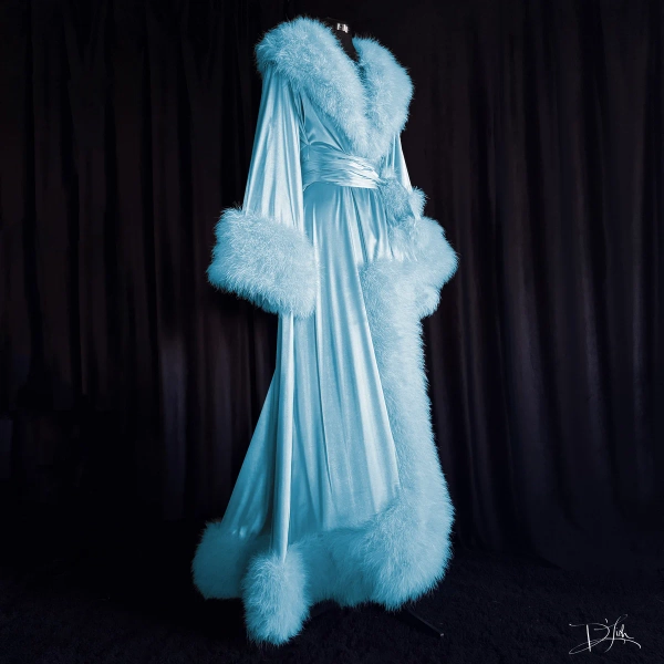 Crystal Blue "Dominique" Dressing Gown 