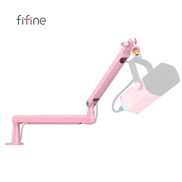 Micrófono FIFINE Boom de perfil bajo, brazo de micrófono ajustable de metal con gestión de cables/abrazadera en C para transmisión de AM8, K688-BM88P-Rosa - AliExpress 44