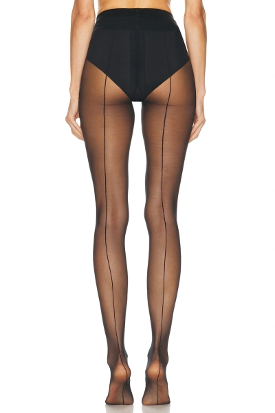 Wolford Individual 10 Back Seam Polyamide-Blend Tights in Black