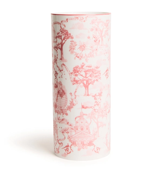 Harrods Fine Bone China Toile Vase (28cm)
