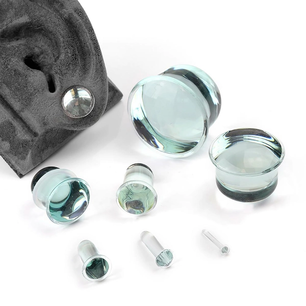 Single Flare Glass Stretching Plugs | Stretchers | Gauging