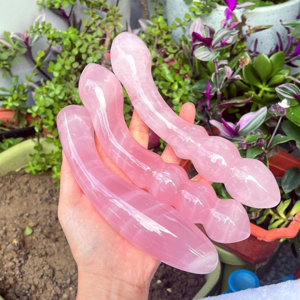8" Natural Rose Quartz Massager,crystal Massage Stick: Reiki Healing Decor - Etsy