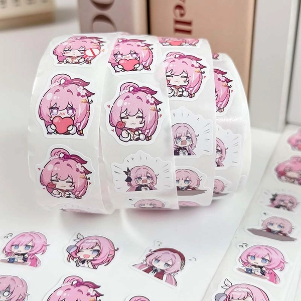 Elysia Stickers 500PCS Honkai Impact 3rd Elysia Sticker Roll