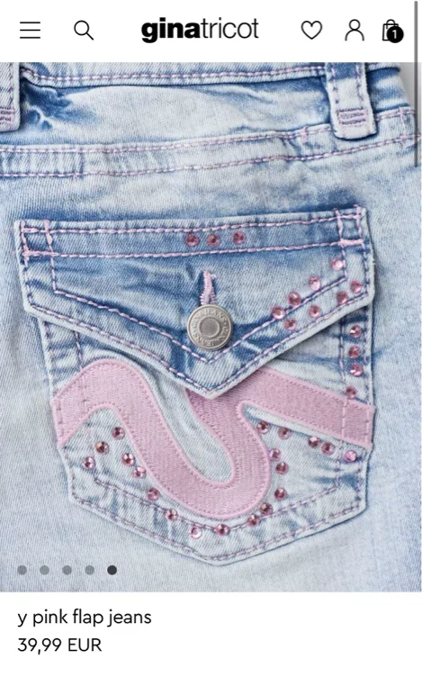 pink flap jeans