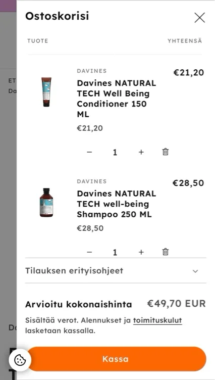 davines natural shampoo and balsam for shining hair 