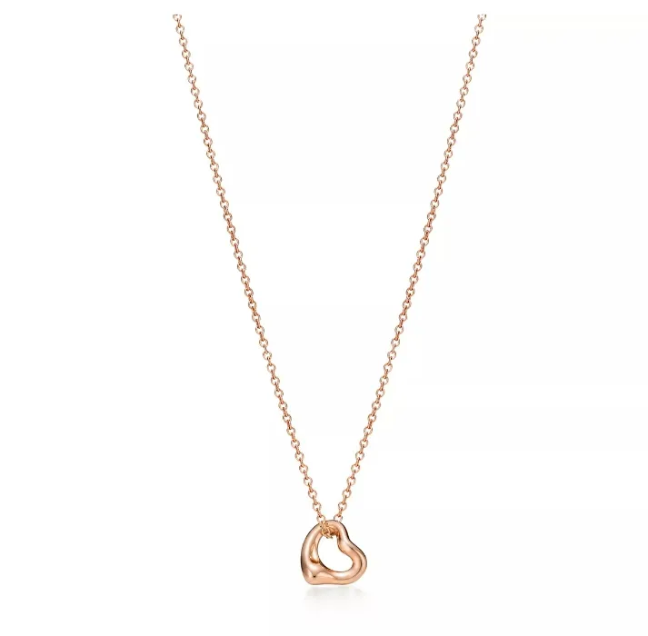 Elsa Peretti® Open Heart Pendant in Rose Gold, 7 mm