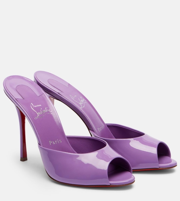 Christian Louboutin Pantoletten Me Dolly 100 aus Lackleder