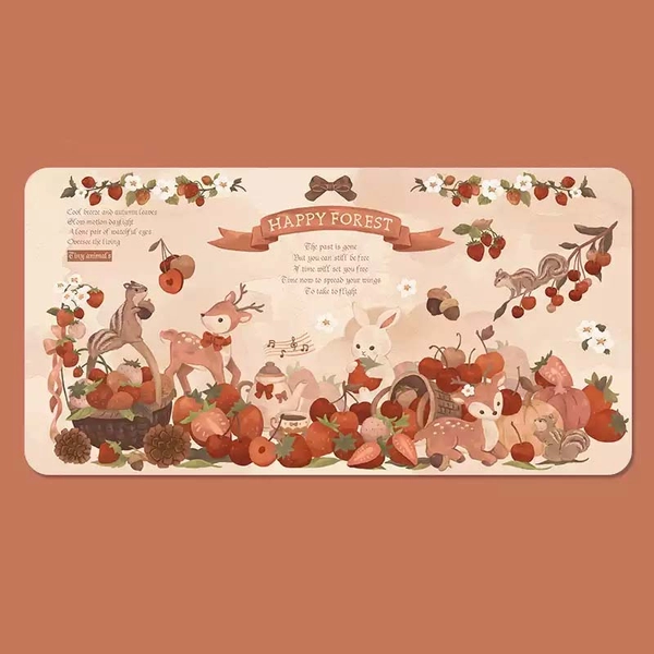 Fairy Tale Desk Mats Aesthetic Gaming Mouse Pads Kawaii Decor - D