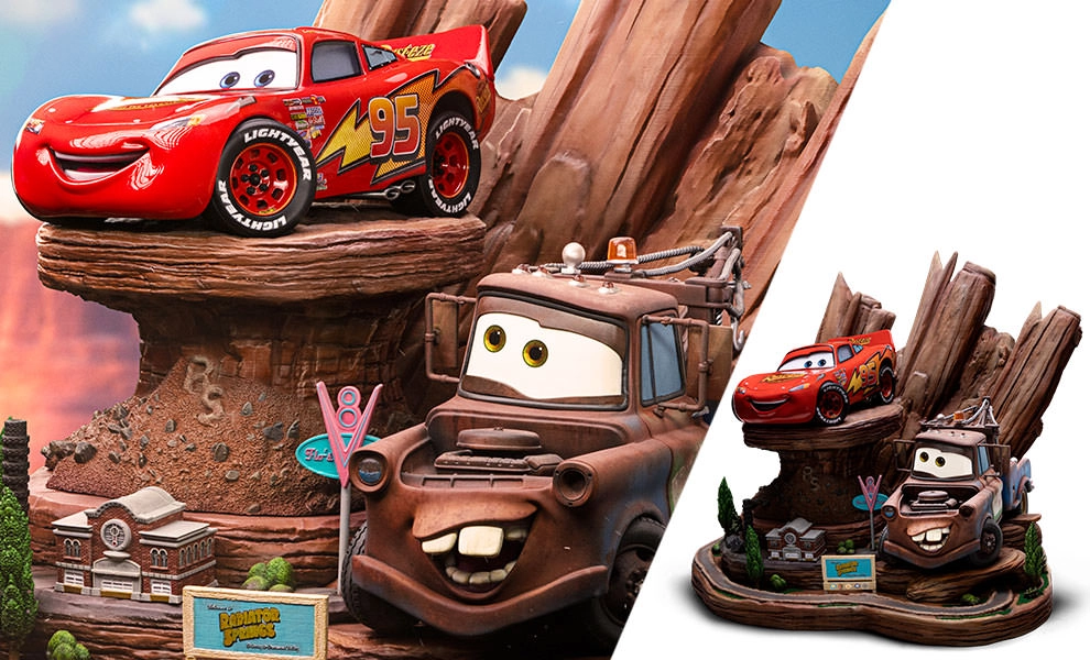 Lightning McQueen & Tow Mater Deluxe 1:10 Scale Statue