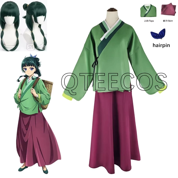 Maomao Cosplay Costume Anime Apothecary Diaries Kimono Mao Mao Uniform Outfits Halloween Carnival Party For Women
