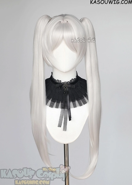 Sousou no Frieren Frieren silver white 83cm clip-on ponytails wig KA002