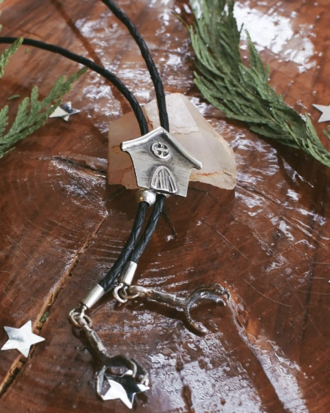 Baba Yaga Bolo on Leather Cord — Elemental Moon Arts 