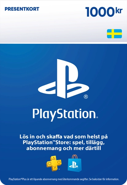 PlayStation Store-presentkort 1000 kr
