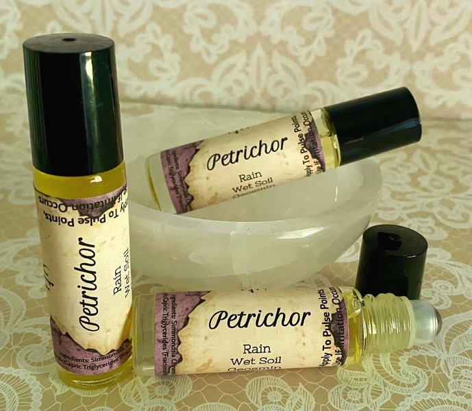 PETRICHOR Roll On Perfume - 10ml Stainless Steel Roller Ball, Rain, Damp Earth, Geosmin, Dirt, Overturned Soil