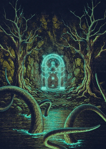 'Moria Gate: Watcher's Grasp' Poster, picture, metal print, paint by Middle-Earth | Displate
